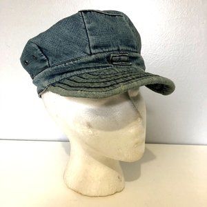 Ralph Lauren Women’s Mao Military Cap Hat Denim